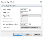 Generovat profil větru